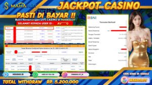 MAHASLOT JACKPOT LIVE CASINO SWEET BONANZA CANDY LAND Rp. 5.200.000,- LUNAS