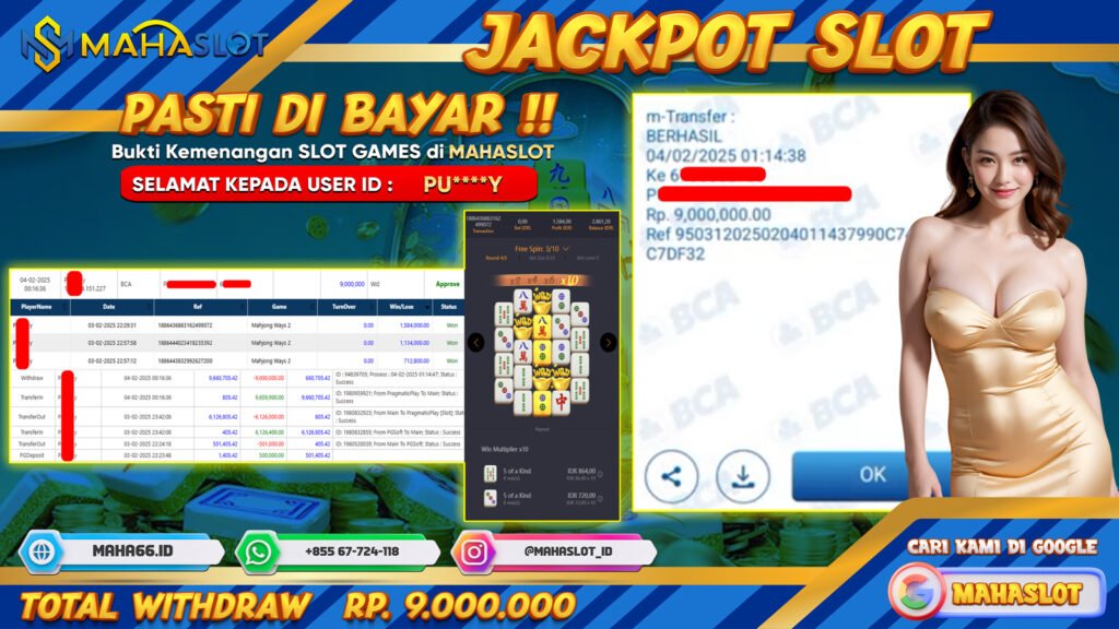 MAHASLOT JACKPOT SLOT GAMES MAHJONG WAYS 2 Rp. 9.000.000,- LUNAS